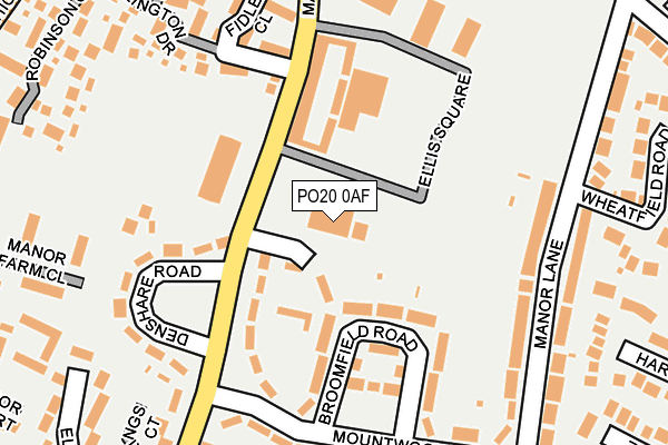 PO20 0AF map - OS OpenMap – Local (Ordnance Survey) PO20 0AF map - OS OpenMap – Local (Ordnance Survey)