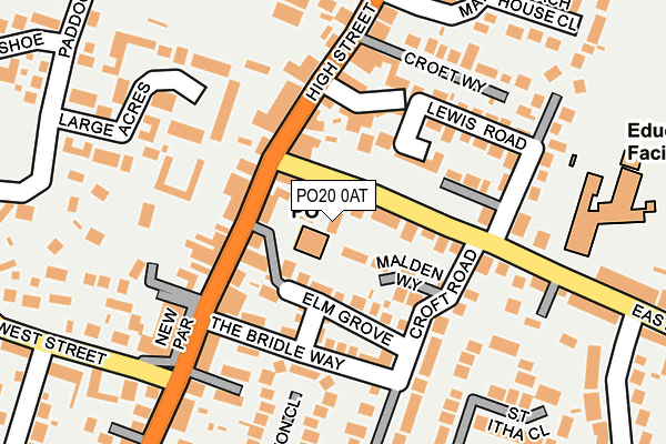 PO20 0AT map - OS OpenMap – Local (Ordnance Survey) PO20 0AT map - OS OpenMap – Local (Ordnance Survey)