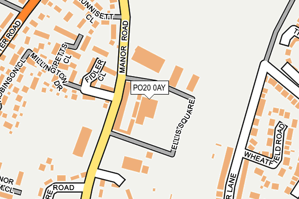 PO20 0AY map - OS OpenMap – Local (Ordnance Survey) PO20 0AY map - OS OpenMap – Local (Ordnance Survey)