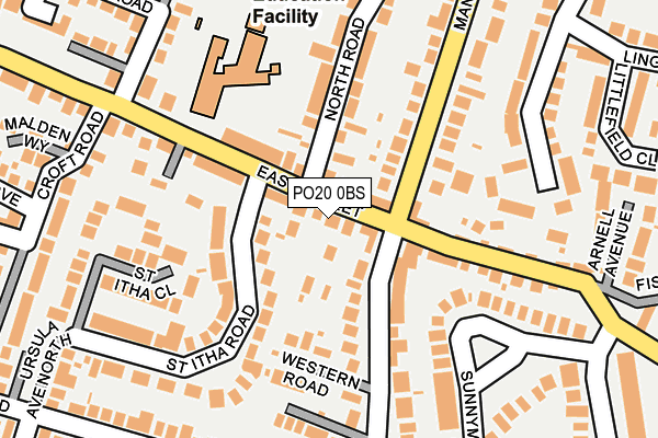 PO20 0BS map - OS OpenMap – Local (Ordnance Survey) PO20 0BS map - OS OpenMap – Local (Ordnance Survey)