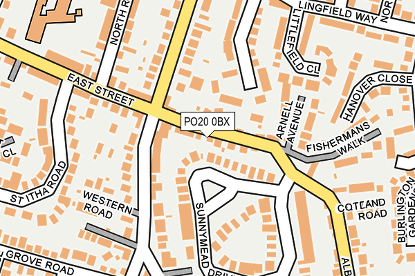 PO20 0BX map - OS OpenMap – Local (Ordnance Survey) PO20 0BX map - OS OpenMap – Local (Ordnance Survey)