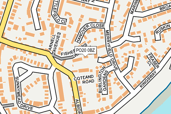 PO20 0BZ map - OS OpenMap – Local (Ordnance Survey) PO20 0BZ map - OS OpenMap – Local (Ordnance Survey)