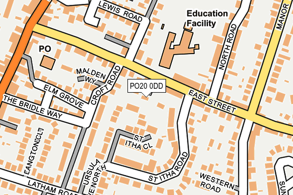 PO20 0DD map - OS OpenMap – Local (Ordnance Survey) PO20 0DD map - OS OpenMap – Local (Ordnance Survey)
