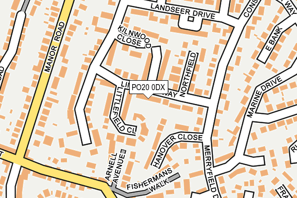 PO20 0DX map - OS OpenMap – Local (Ordnance Survey) PO20 0DX map - OS OpenMap – Local (Ordnance Survey)