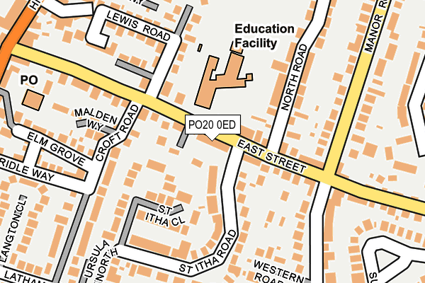 PO20 0ED map - OS OpenMap – Local (Ordnance Survey)