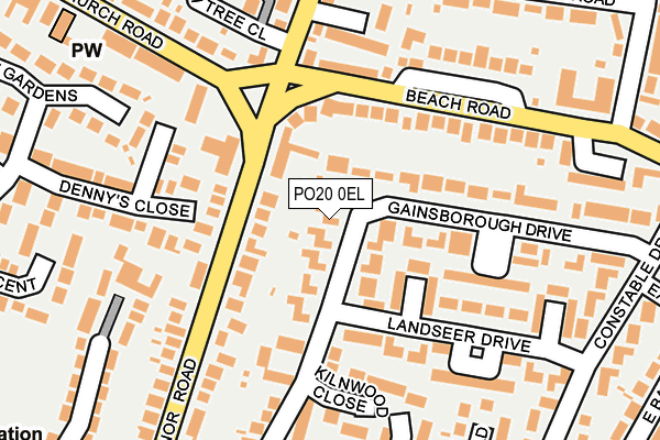 PO20 0EL map - OS OpenMap – Local (Ordnance Survey) PO20 0EL map - OS OpenMap – Local (Ordnance Survey)