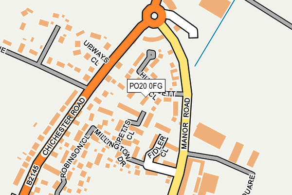 PO20 0FG map - OS OpenMap – Local (Ordnance Survey) PO20 0FG map - OS OpenMap – Local (Ordnance Survey)