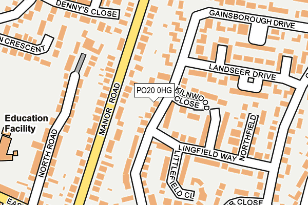PO20 0HG map - OS OpenMap – Local (Ordnance Survey) PO20 0HG map - OS OpenMap – Local (Ordnance Survey)
