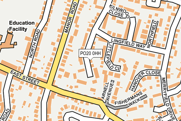 PO20 0HH map - OS OpenMap – Local (Ordnance Survey) PO20 0HH map - OS OpenMap – Local (Ordnance Survey)