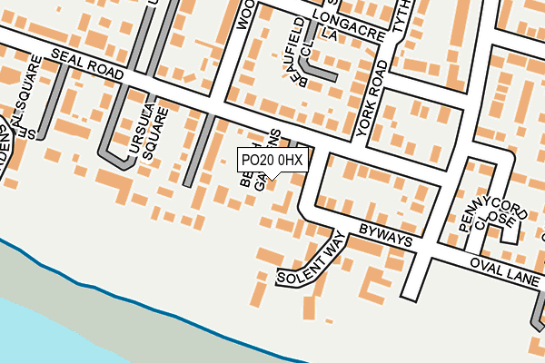 PO20 0HX map - OS OpenMap – Local (Ordnance Survey) PO20 0HX map - OS OpenMap – Local (Ordnance Survey)