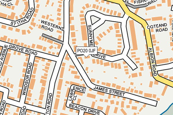 PO20 0JF map - OS OpenMap – Local (Ordnance Survey) PO20 0JF map - OS OpenMap – Local (Ordnance Survey)