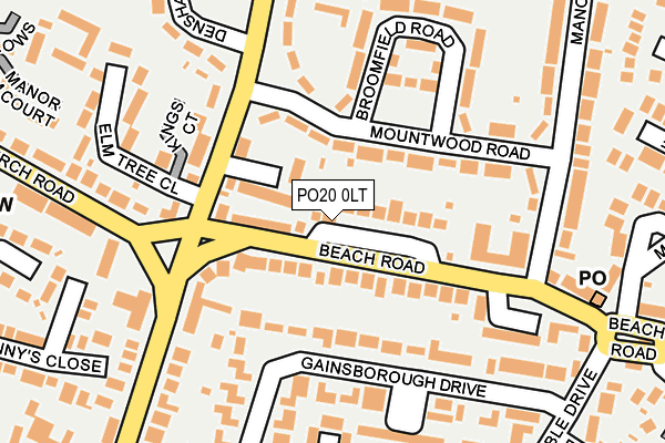 PO20 0LT map - OS OpenMap – Local (Ordnance Survey) PO20 0LT map - OS OpenMap – Local (Ordnance Survey)