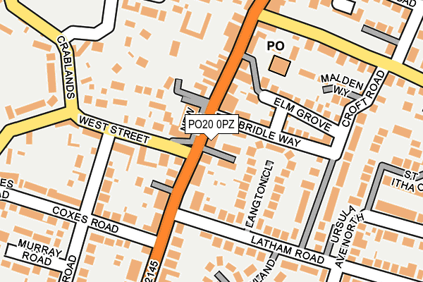 PO20 0PZ map - OS OpenMap – Local (Ordnance Survey) PO20 0PZ map - OS OpenMap – Local (Ordnance Survey)