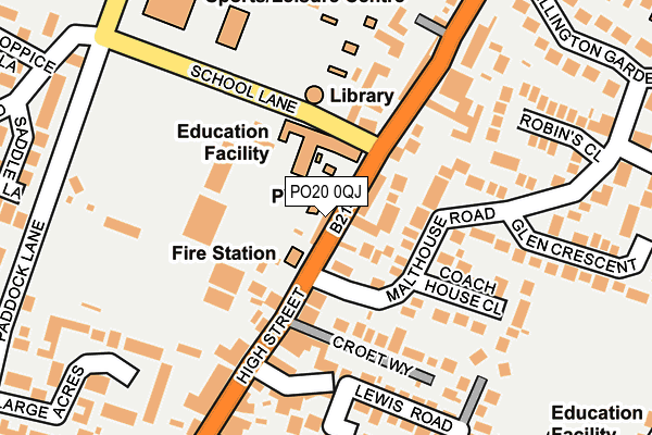PO20 0QJ map - OS OpenMap – Local (Ordnance Survey) PO20 0QJ map - OS OpenMap – Local (Ordnance Survey)