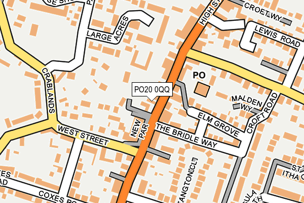 PO20 0QQ map - OS OpenMap – Local (Ordnance Survey) PO20 0QQ map - OS OpenMap – Local (Ordnance Survey)