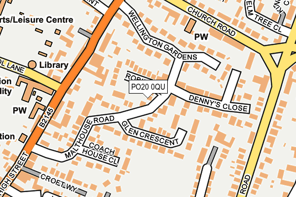 PO20 0QU map - OS OpenMap – Local (Ordnance Survey) PO20 0QU map - OS OpenMap – Local (Ordnance Survey)