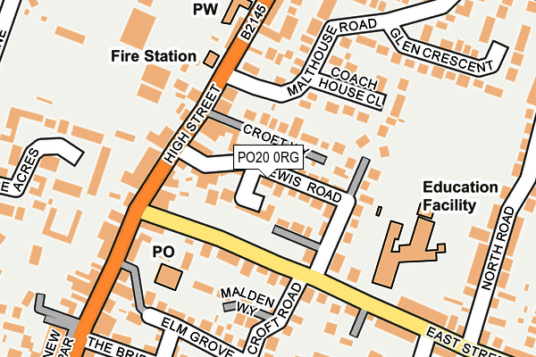 PO20 0RG map - OS OpenMap – Local (Ordnance Survey) PO20 0RG map - OS OpenMap – Local (Ordnance Survey)