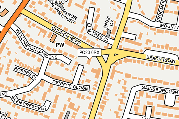 PO20 0RX map - OS OpenMap – Local (Ordnance Survey) PO20 0RX map - OS OpenMap – Local (Ordnance Survey)