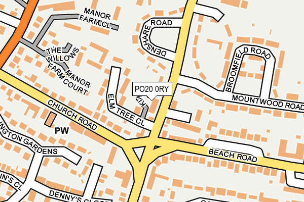 PO20 0RY map - OS OpenMap – Local (Ordnance Survey) PO20 0RY map - OS OpenMap – Local (Ordnance Survey)