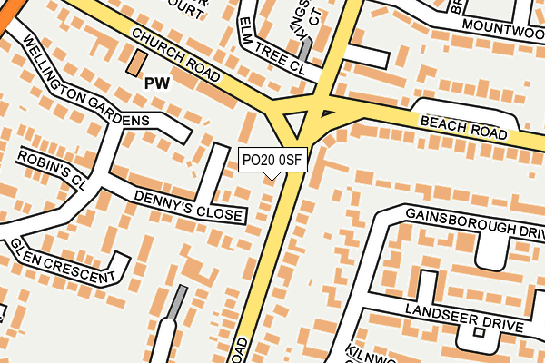 PO20 0SF map - OS OpenMap – Local (Ordnance Survey) PO20 0SF map - OS OpenMap – Local (Ordnance Survey)