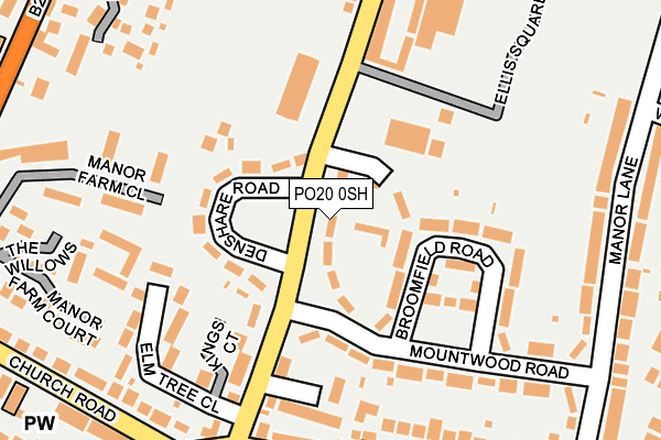 PO20 0SH map - OS OpenMap – Local (Ordnance Survey) PO20 0SH map - OS OpenMap – Local (Ordnance Survey)