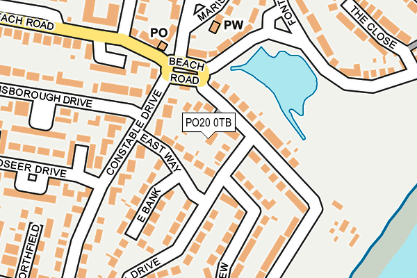 PO20 0TB map - OS OpenMap – Local (Ordnance Survey) PO20 0TB map - OS OpenMap – Local (Ordnance Survey)