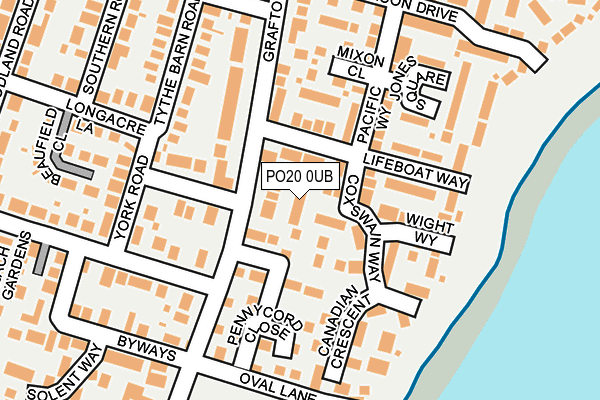 PO20 0UB map - OS OpenMap – Local (Ordnance Survey) PO20 0UB map - OS OpenMap – Local (Ordnance Survey)