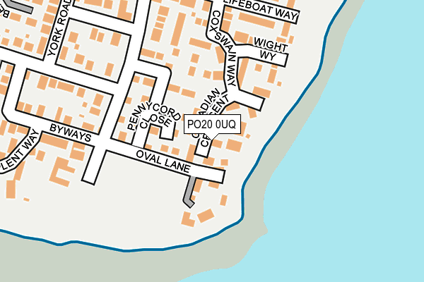 PO20 0UQ map - OS OpenMap – Local (Ordnance Survey) PO20 0UQ map - OS OpenMap – Local (Ordnance Survey)