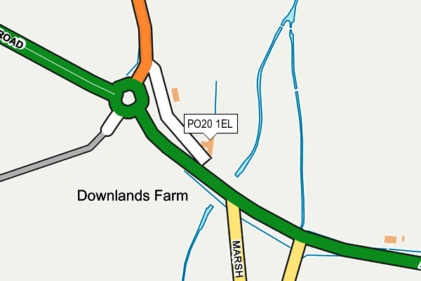 PO20 1EL map - OS OpenMap – Local (Ordnance Survey) PO20 1EL map - OS OpenMap – Local (Ordnance Survey)