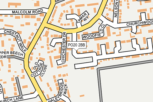 PO20 2BB map - OS OpenMap – Local (Ordnance Survey) PO20 2BB map - OS OpenMap – Local (Ordnance Survey)