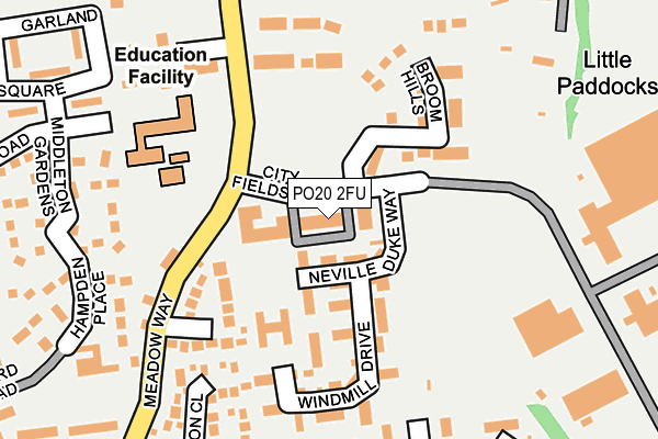 PO20 2FU map - OS OpenMap – Local (Ordnance Survey) PO20 2FU map - OS OpenMap – Local (Ordnance Survey)