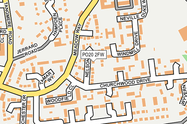PO20 2FW map - OS OpenMap – Local (Ordnance Survey) PO20 2FW map - OS OpenMap – Local (Ordnance Survey)