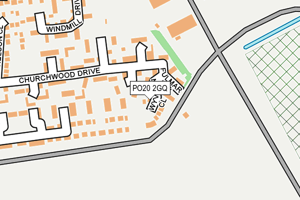 PO20 2GQ map - OS OpenMap – Local (Ordnance Survey) PO20 2GQ map - OS OpenMap – Local (Ordnance Survey)