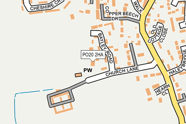 PO20 2HA map - OS OpenMap – Local (Ordnance Survey) PO20 2HA map - OS OpenMap – Local (Ordnance Survey)