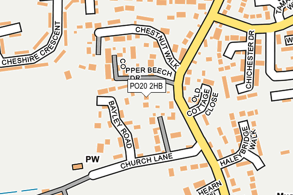 PO20 2HB map - OS OpenMap – Local (Ordnance Survey) PO20 2HB map - OS OpenMap – Local (Ordnance Survey)
