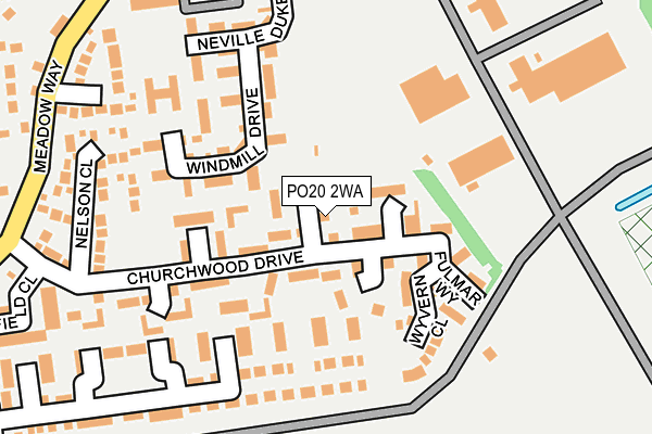 PO20 2WA map - OS OpenMap – Local (Ordnance Survey) PO20 2WA map - OS OpenMap – Local (Ordnance Survey)