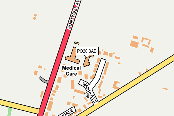 PO20 3AD map - OS OpenMap – Local (Ordnance Survey) PO20 3AD map - OS OpenMap – Local (Ordnance Survey)