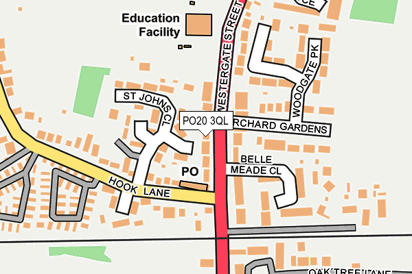 PO20 3QL map - OS OpenMap – Local (Ordnance Survey) PO20 3QL map - OS OpenMap – Local (Ordnance Survey)