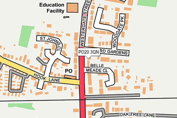 PO20 3QN map - OS OpenMap – Local (Ordnance Survey) PO20 3QN map - OS OpenMap – Local (Ordnance Survey)