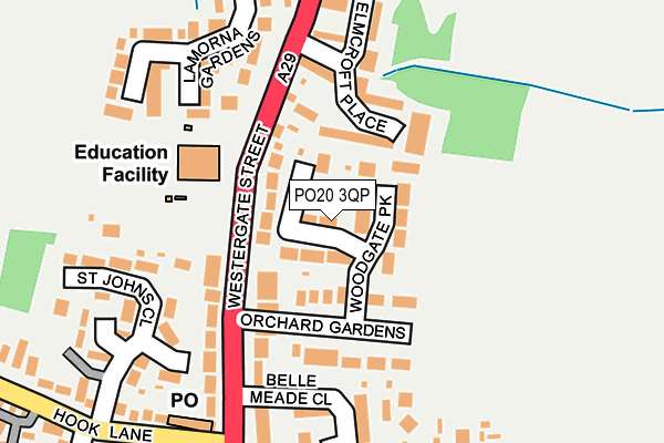 PO20 3QP map - OS OpenMap – Local (Ordnance Survey) PO20 3QP map - OS OpenMap – Local (Ordnance Survey)