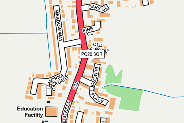 PO20 3QR map - OS OpenMap – Local (Ordnance Survey) PO20 3QR map - OS OpenMap – Local (Ordnance Survey)