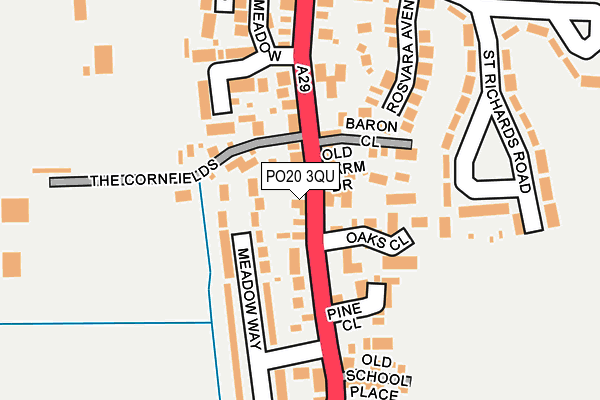 PO20 3QU map - OS OpenMap – Local (Ordnance Survey) PO20 3QU map - OS OpenMap – Local (Ordnance Survey)