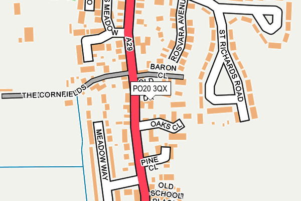 PO20 3QX map - OS OpenMap – Local (Ordnance Survey) PO20 3QX map - OS OpenMap – Local (Ordnance Survey)