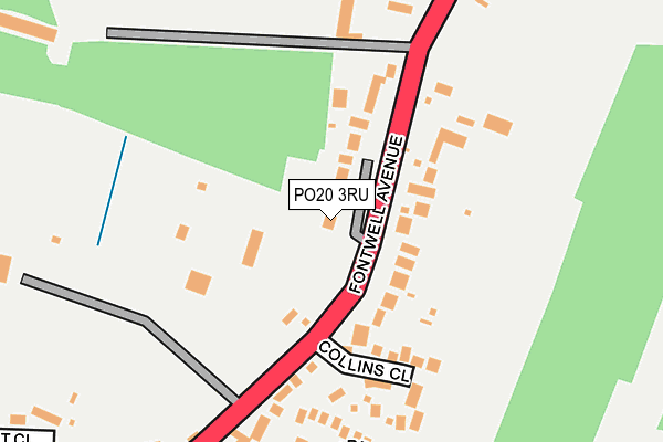 PO20 3RU map - OS OpenMap – Local (Ordnance Survey) PO20 3RU map - OS OpenMap – Local (Ordnance Survey)