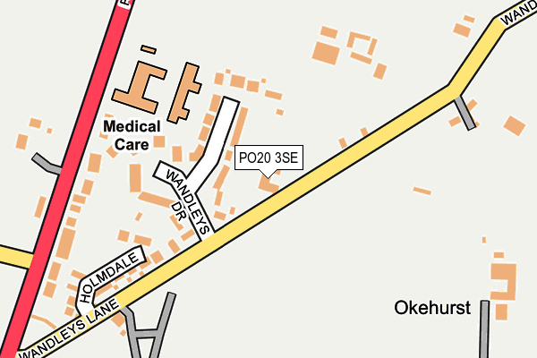 PO20 3SE map - OS OpenMap – Local (Ordnance Survey) PO20 3SE map - OS OpenMap – Local (Ordnance Survey)