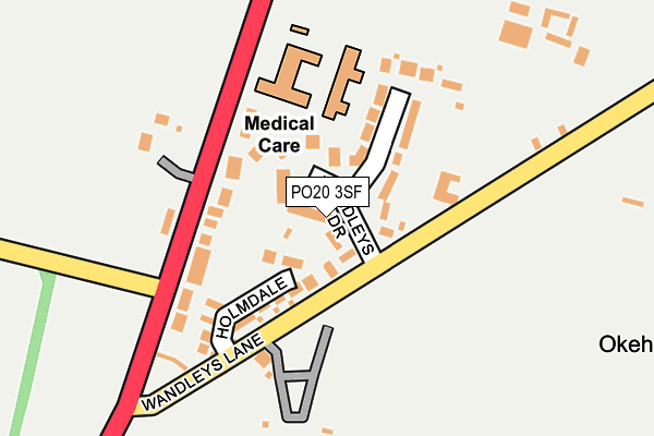 PO20 3SF map - OS OpenMap – Local (Ordnance Survey) PO20 3SF map - OS OpenMap – Local (Ordnance Survey)