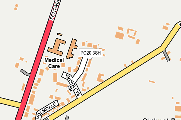 PO20 3SH map - OS OpenMap – Local (Ordnance Survey) PO20 3SH map - OS OpenMap – Local (Ordnance Survey)