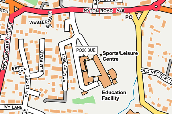 PO20 3UE map - OS OpenMap – Local (Ordnance Survey) PO20 3UE map - OS OpenMap – Local (Ordnance Survey)