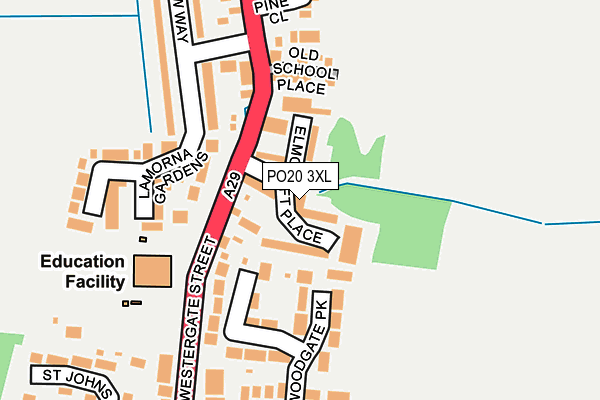 PO20 3XL map - OS OpenMap – Local (Ordnance Survey) PO20 3XL map - OS OpenMap – Local (Ordnance Survey)