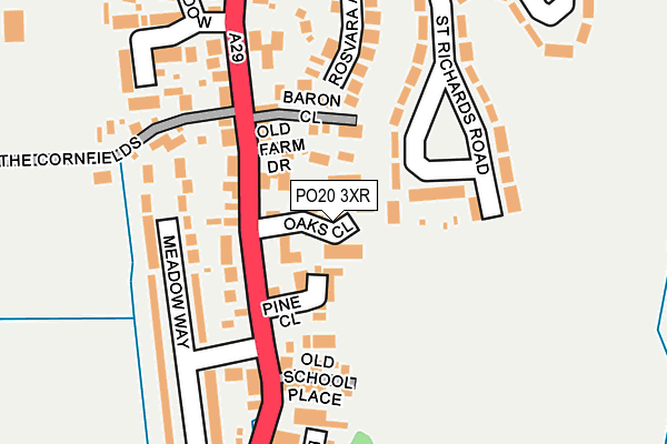 PO20 3XR map - OS OpenMap – Local (Ordnance Survey) PO20 3XR map - OS OpenMap – Local (Ordnance Survey)